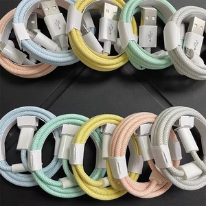 ไฟ LED ส่องสว่างในปัจจุบันสำหรับโทรศัพท์ iOS tecno สายชาร์จข้อมูล iPhone 15/50ยาว1เมตร FMC Type C ไนลอน OPP 3A ชาร์จเร็วสำหรับ iOS tecno - Product Image 3