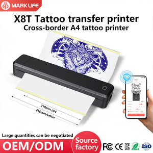 เครื่องพิมพ์ลายสักแบบพกพา AI Printer X8T ระบบความร้อน ขนาด 118 มม. รองรับการเชื่อมต่อผ่านพอร์ต Type-C ใช้งานได้กับ IOS Android Mac และ Windows - Product Image 5