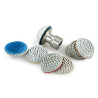 LOZLIN 2 "Arc Diamond Grinding Pads pour Marbre Quartz, Résine Bond Refroidissement par Eau, Disque de Polissage de Surface Concave pour Meuleuse d'Angle