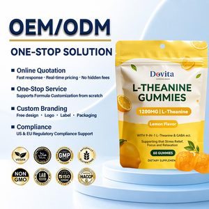 Cápsulas de L-Teanina 200mg Certificadas por GMP, Calma Natural, Concentración, Sin OMG, Suplemento Vegano, Venta al Por Mayor, Fabricante B2B - Product Image 1