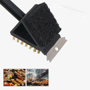 Herramienta de Limpieza para Accesorios de Parrilla, Cepillo de Alambre de Acero Inoxidable con Mango, Limpiador de Parrilla 3 en 1 con Cerdas Suaves Resistentes al Calor - Product Image 4