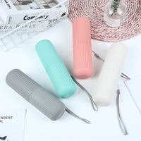 Gobelet de voyage portable pour brosse à dents, boîte de rangement créative pour dentifrice et articles de toilette, support anti-poussière pour brosse à dents