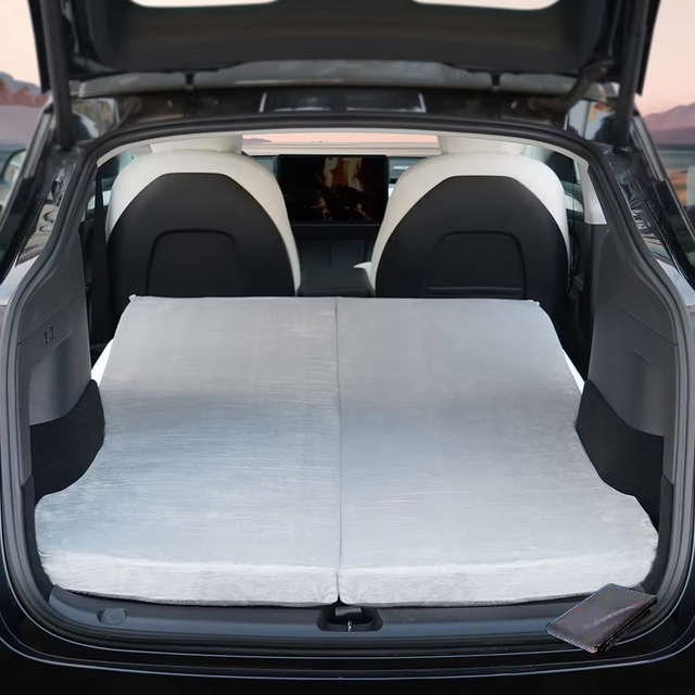 Portable SUV Car Bed Mattress Woven Foam Extra Thick Non-Slip Stain Resistant Roll-Up for Adults Travel Sleepover Guest Bed
