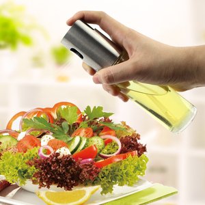 Juego de 4 Botellas de Spray de Vidrio Reutilizables de 100 ml con Pulverizador de Acero Inoxidable para Aceite de Oliva, Dispensador de Aceite para Cocinar - Product Image 3