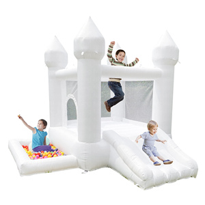 Castillo Inflable Blanco Pequeño para Niños, Brincolín para Bodas, Castillo Inflable Blanco para Saltar, Casa Blanca Pequeña para Niños - Product Image 1
