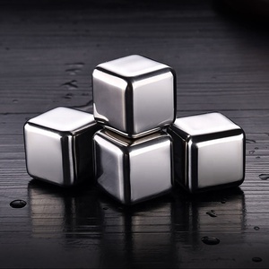 Cubitos de hielo de piedra de acero inoxidable 304 reutilizables, piedras <span class=keywords><strong>para</strong></span> enfriar whisky, precio barato, OEM - Product Image 5
