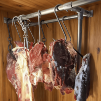 Réfrigérateur de présentation de viande de bœuf de haute qualité, armoire réfrigérée pour viande vieillie, chambre froide de stockage et de présentation de viande suspendue