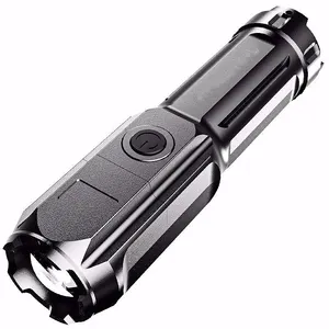 Wholesale hot sale zoomable strong light rechargeable household outdoor portable durable super bright mini flashlight led torch