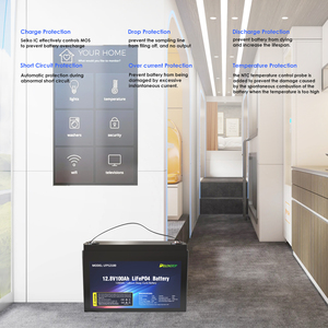 EU Tax Free Deep Cycle 100AH 200AH 300AH 12V Lithium-Ionen-LiFePO4-Batterie 1kW 2,5 kW 3,8 kWh Freizeit-Marine-Caravan-Boots batterie - Product Image 4
