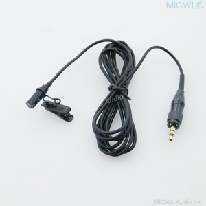 Micrófono de solapa Lavalier ECM7, accesorio negro <span class=keywords><strong>para</strong></span> UWP UTX D21 D11 V1 UTX-B2 Clips de amarre, sistema inalámbrico, Cable de 1,95 m, UWP-D16 - Product Image 4