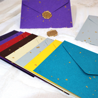 Enveloppes colorées à paillettes dorées vintage, cartes d'invitation et de vœux, enveloppes pour lettres d'amour, enveloppes en papier spécial