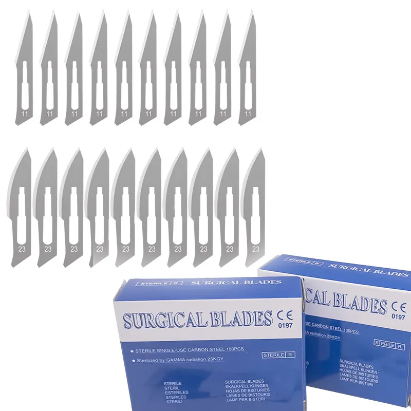 ORIENTMED Medical Small 100Pc Packing Fixed Ophthalmic Scalpel Streil Micro Surgical Surgery Blades With Handle Price