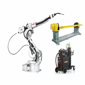 産業用ロボットアーム6軸ABBIRB1520IDアーク溶接ロボットとしてのメグメント溶接機とポジショナーを備えた溶接ロボットアーム