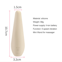 Mini-Körpermassagegerät 5 Frequenzen Starke Vibration Medizinisches Silikon 100% Wasserdicht