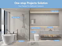 Siège de toilette intelligent en plastique de toilette électrique de rinçage de capteur automatique à télécommande intelligente moderne aucun réservoir requis