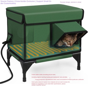 <span class=keywords><strong>Maison</strong></span> pour chat chauffée d'extérieur, isolée et résistante aux intempéries, avec toit imperméable et porte de sortie - Product Image 6