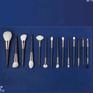 Top qualité 14 pièces bleu fond de teint poudre pinceau Bling diamant strass luxe personnalisé maquillage pinceau ensemble Glitz <span class=keywords><strong>Glam</strong></span> - Product Image 3