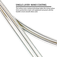 Orphee Metal Acoustic Guitar Strings Set Hexagonal Core Nickel Full Bright Tone TX620/630/640 Series for Folk Music
