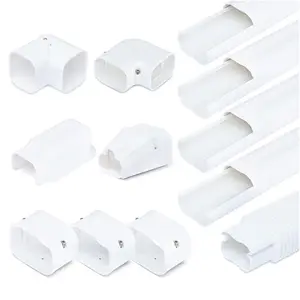 HVAC Line Set Cove Kit Decorative Tubing Cover White Lines Cover Tubes Pipes Hide for Ductless Mini Split Air Conditioners