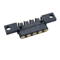 Conector de resorte PCB chapado en oro con pin pogo de paso de 1.27, 2.0, 2.54 mm, de 2P a 40P, para interconexión circular