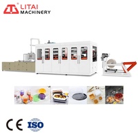 Ligne de production de thermoformage entièrement automatique pour les couvercles de gobelets en gelée PS PP PVC PET Composants principaux de la pompe à moteur Haute productivité