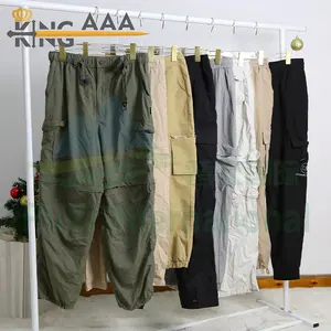 6 Pocket Thrift Cargo Pants Unisex Men High Quality Used Clothing Bales Wholesale Vip Bales Clothes 45kg Premium Pant Used Cloth