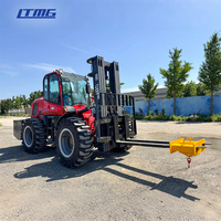 LTMG Hot Selling All Terrain Forklift 4x4 Forklift 3 Ton 3.5 Ton 4 Ton 5 Ton Rough Terrain Forklift with Lifting Grue