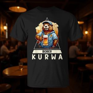 Bober Kurwa Polish <b>Beer</b> T-<b>Shirt</b> Adult Unisex Design - Product Image 3