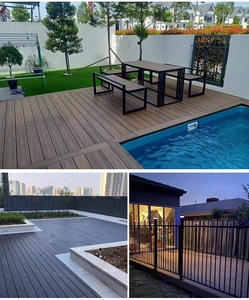 Pavimentazione WPC Antiscivolo Vanjoin, Resistente al Fuoco, per Esterni, Tavole per Decking Solide - Product Image 3