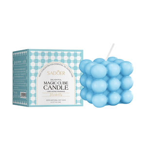 Bougie parfumée créative en forme de <span class=keywords><strong>bulle</strong></span> Rubik's Cube, simple, pour la maison, avec feuille d'or, vente en gros - Product Image 4