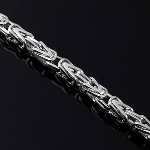 Bracelet chaîne en acier inoxydable et titane argenté en forme de V, collier de mode pour homme, design Byzantin - Product Image 6