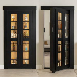 Puerta de Vinoteca de Diseño Interior Residencial Moderno, Puerta de Librería Oculta de Madera Maciza para Habitación Secreta Invisible - Product Image 1