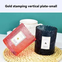 Etiquetas de advertencia de velas impermeables personalizadas, pegatinas adhesivas chapadas en oro para velas perfumadas de aromaterapia, etiqueta de embalaje