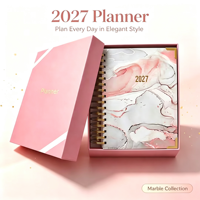 Carnet de notes/journal quotidien A6 personnalisé avec reliure spirale cousue, couverture rigide en PVC imprimée UV, idéal pour un cadeau