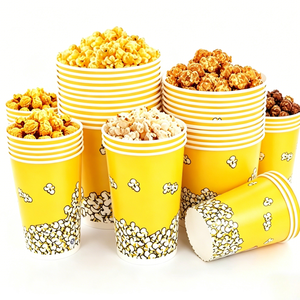 Contenedor de Palomitas de Maíz Desechable, Vaso de Papel con Diseño de Dibujos Animados, para Cine, Restaurante, 46OZ, 64OZ, 85OZ - Product Image 3