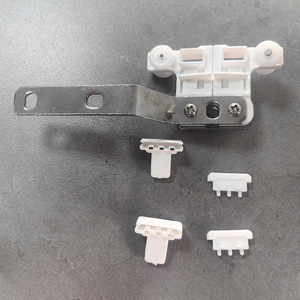 Juego de ganchos para cortinas Jialisi con poleas de plástico blanco automáticas para rieles de cortinas eléctricas - Product Image 2