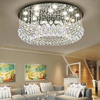 Couloir intérieur nordique moderne K9 lustre de luxe en cristal plafonnier encastré 15W 18W plafonnier LED pour le salon