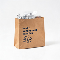 Service d'impression numérique personnalisée sur papier pour échantillons pharmaceutiques, sac plat en papier kraft avec logo personnalisé, faible MOQ