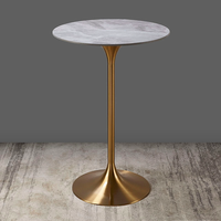 Table haute en acier inoxydable avec plateau en ardoise, durable pour l'hôtellerie et l'usage commercial