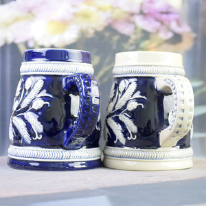 Set di Boccali in Porcellana Classica per la Cultura della Birra e del Vino Tedesca - Boccali con Design a Rilievo Doppio Hopfen+<span class=keywords><strong>Malz</strong></span> - Product Image 3