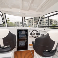 Bateau de pêche sportif à grande vitesse en alliage d'aluminium de 7,5 m (25 pieds) avec cabine pour la pêche