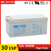 Baterai VRLA Asam Timbal Bersertifikat CE ISO UL Mhb HR121000W 12V 1000W untuk Penyimpanan dan Penggunaan Rumah Tangga