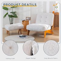 Salon RH Style simple compresse canapé réglable Accent chaise pouf épais coussin assis chaise longue