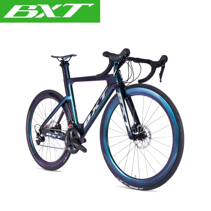 Bici da strada freno a disco Full Carbon Cyclocross Bikes 700c On Road Bicycle Complete Racing 2*11 Speed Cycle bicicletta da strada