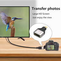 Adaptateur Micro HDMI 8K vers HDMI Femelle Type-A vers Micro HDMI Mâle Type-D, Connecteur Plaqué Or, Convertisseur Adaptateur