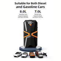 Arrancador de Coches Multifuncional de 12V con Pantalla Digital, Suministro Externo Universal de Carga Rápida y Segura (8000mAh, 10000mAh, 12000mAh, 16000mAh)