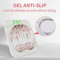 Tapis de souris en gel de silicone transparent avec repose-poignet 240x208mm, impression UV, logo personnalisé, design Kawaii en cristal, pour bureau et maison