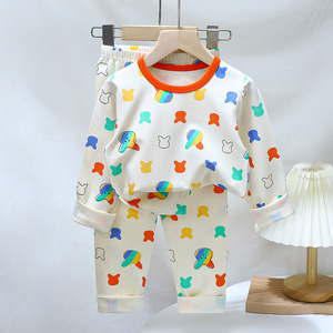 Conjunto de Pijamas Infantiles de Otoño JYS, Ropa Interior de Algodón Suave Leica para Bebés, Ropa con Estampado de Dibujos Animados al por Mayor, Ropa de Casa para Niños y Niñas - Product Image 2