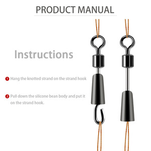 100 pièces/sac accessoires de pêche à la carpe roulement à billes changement rapide connecteur de pêche pivotant pour méthode mangeoire pêche pivotant Snap - Product Image 6