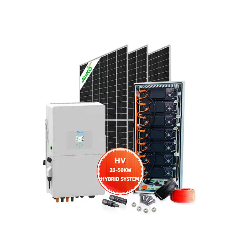 Système d'énergie solaire complet à haute tension 20kw 40kw 50kw en kit complet pour usage commercial